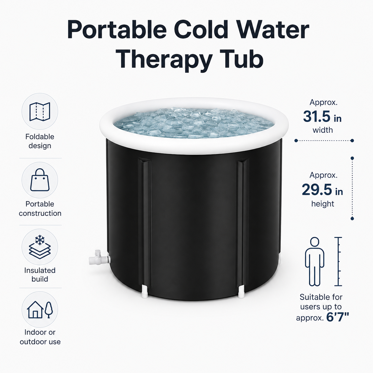 Portable Cold Water Therapy Tub