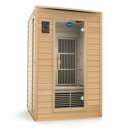 2-Person Canadian Hemlock Carbon Infrared Sauna