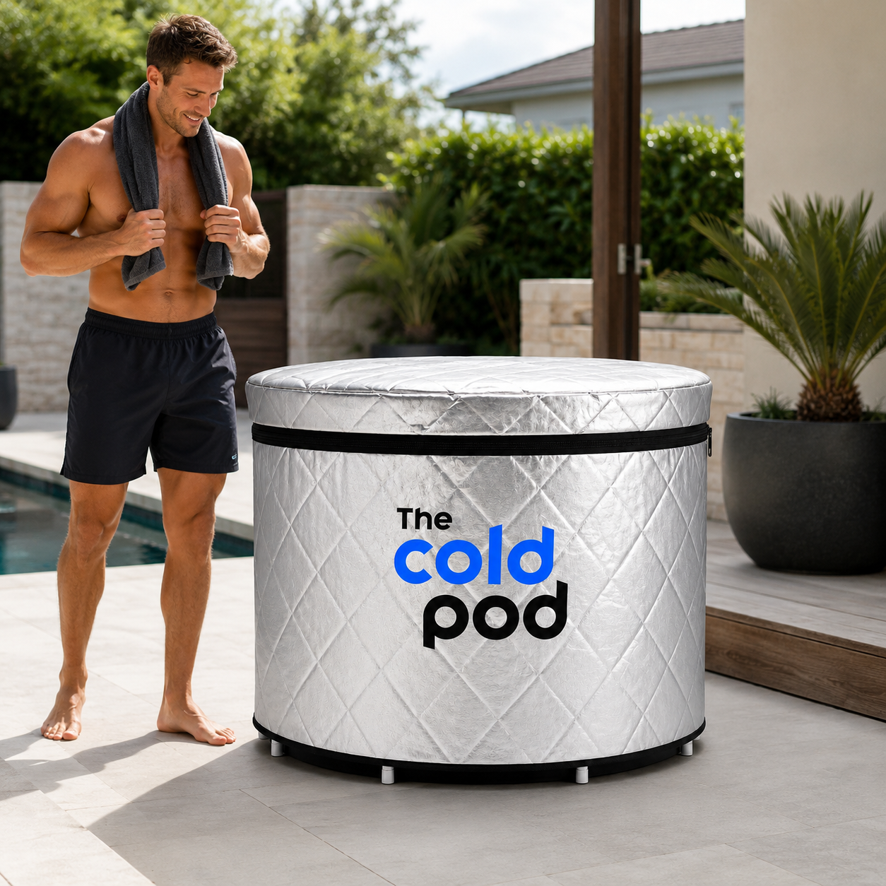 Insulated Reflective Cover for Round Ice Bath Tubs