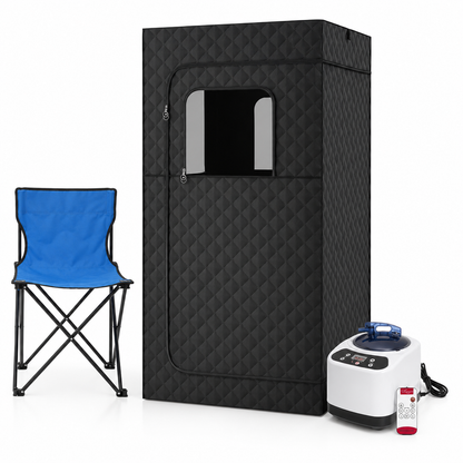 1000W Portable Steam Sauna Tent with Folding Chair