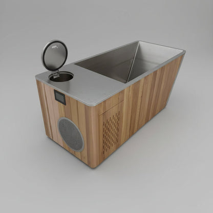 Wood & Stainless Steel Plunge Pool with Chiller/Heater